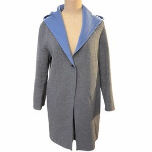Uniqlo Gray Trench Coat with Blue Lining